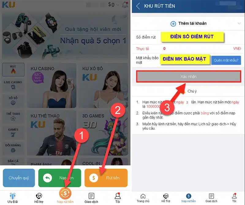 Các bước giúp thao tác rút tiền tại Kubet88 đúng cách và không gặp lỗi