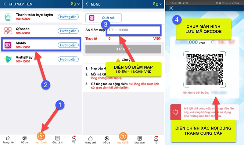 Cách nạp tiền Kubet bằng Momo hoặc Zalo Pay cực nhanh