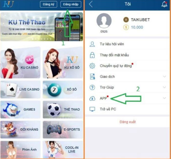 Tải Kubet88 app và cài đặt trên Android