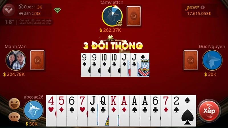Top game bài đổi thưởng Tiến lên miền Nam